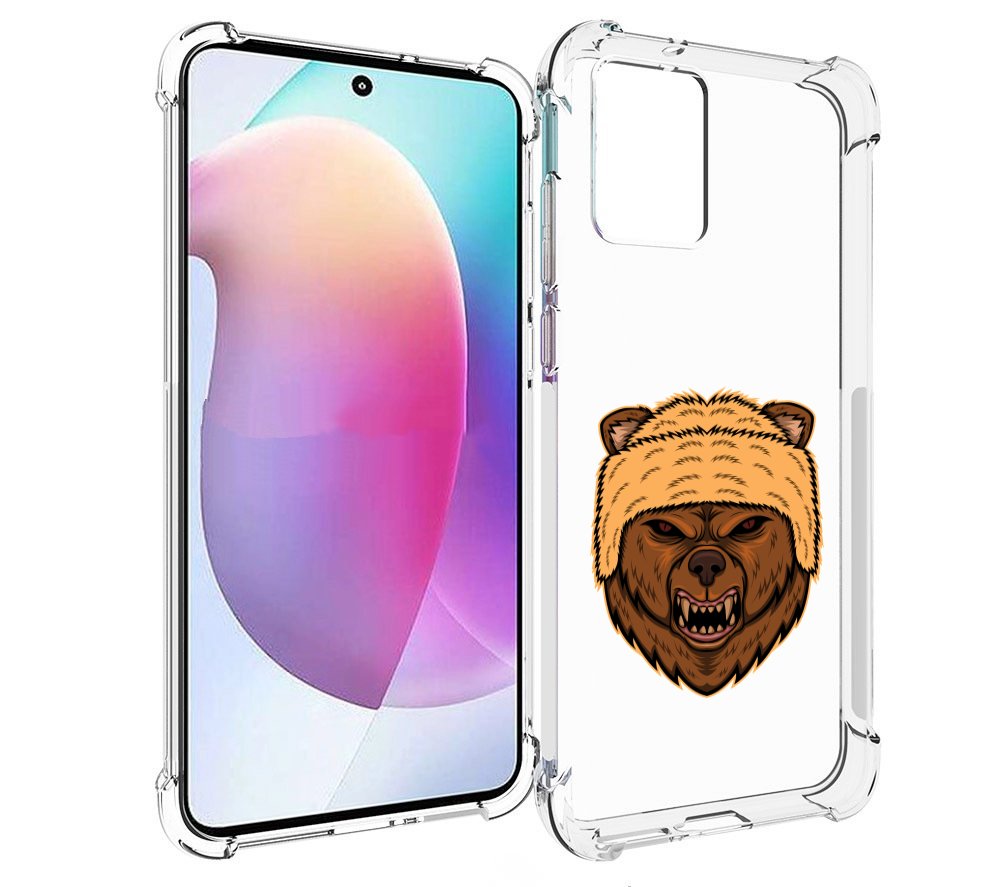

Чехол MyPads Медведь-в-шапке для Motorola Edge 30 Neo, Прозрачный, Tocco