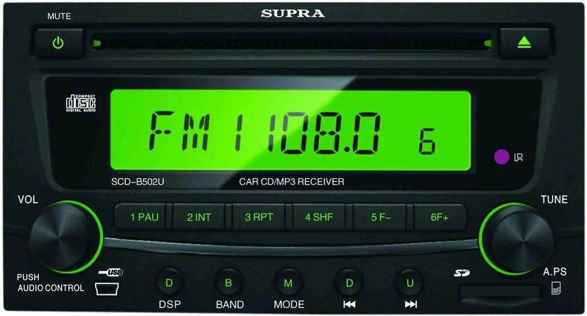 Автомагнитола Supra SCD-B502U CD 2DIN