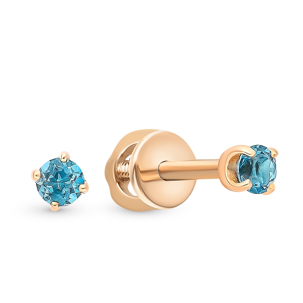 

Серьги из красного золота с топазом 585Gold 102006821, 102006821