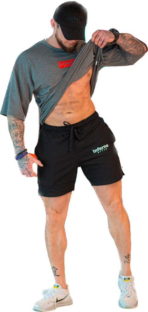 Спортивные шорты мужские INFERNO style Ш-007-001 черные XL