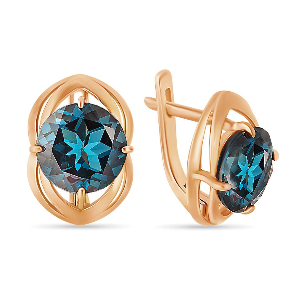 

Серьги из красного золота с топазом 585Gold 202005843, 202005843