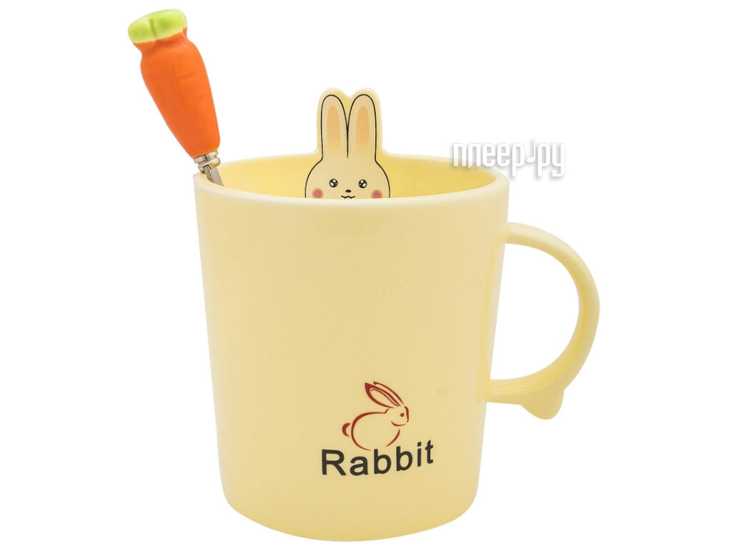 

Кружка Эврика Веселый Зайчик с морковкой N 2 320ml Yellow 30175