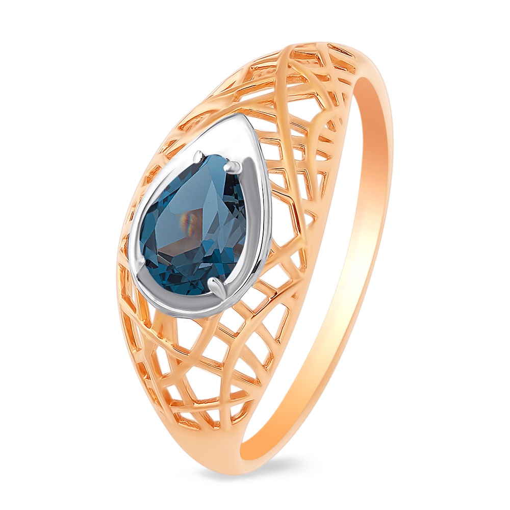 

Кольцо женское из красного золота с топазом 585Gold 201012184, р. 19, 201012184