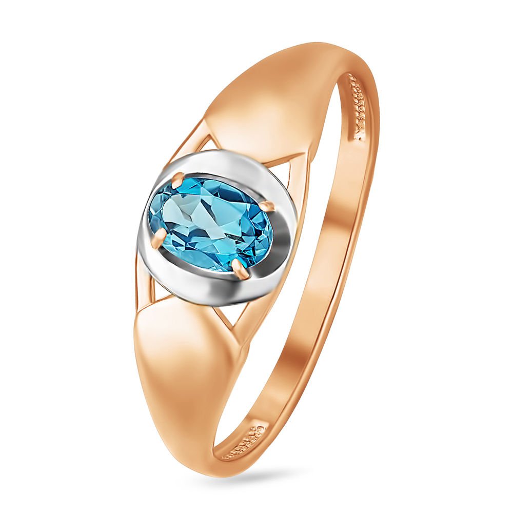 

Кольцо женское из красного золота с топазом 585Gold 201010769, р, 201010769