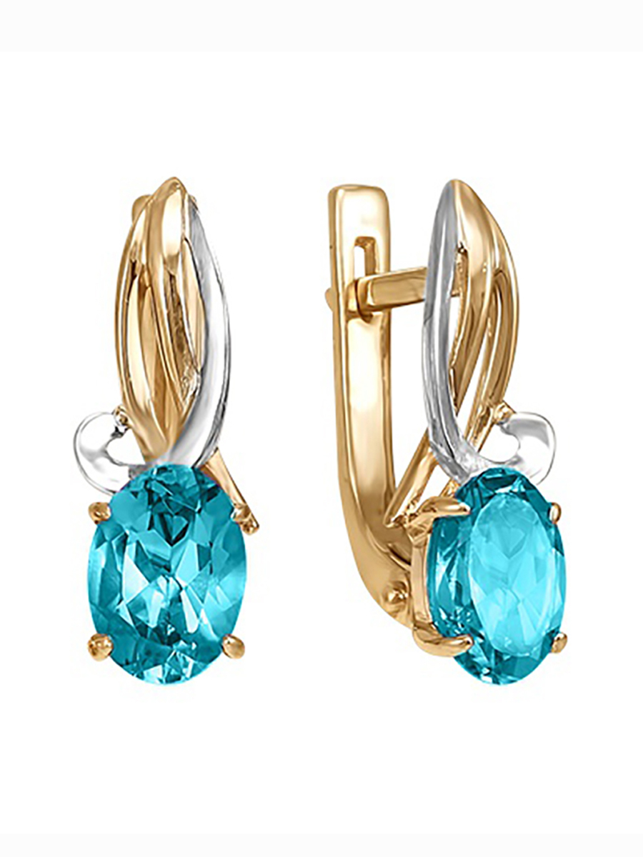 

Серьги из красного золота 585Gold 202008303, топаз, 202008303