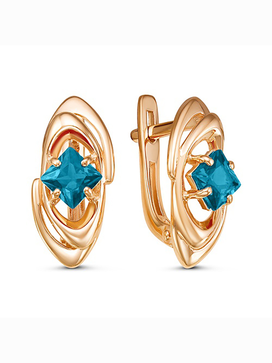 

Серьги из красного золота с топазом 585Gold 202008715, 202008715