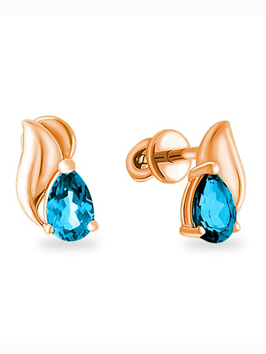 

Серьги из красного золота с топазом 585Gold 202008276, 202008276