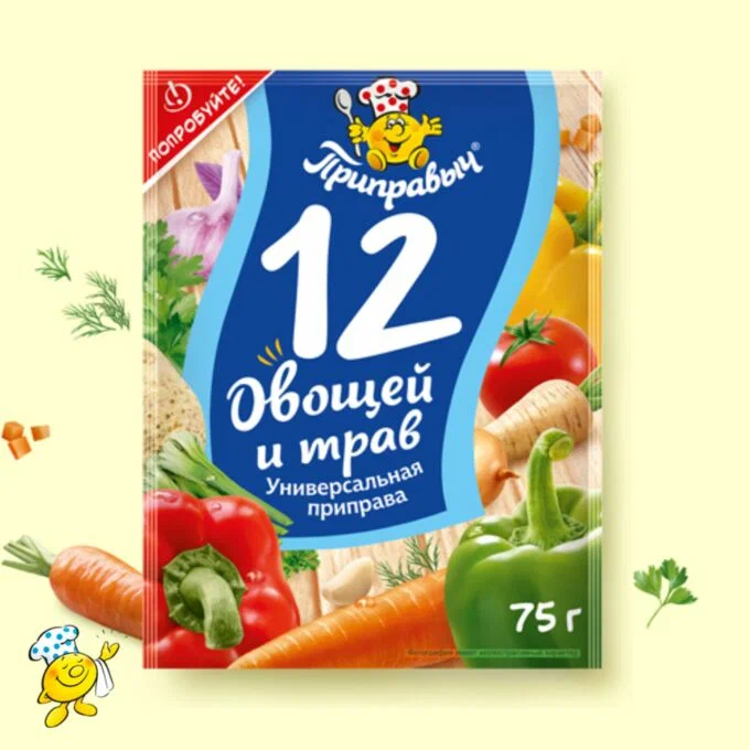 

Приправа Приправыч 12 овощей и трав, 75 г