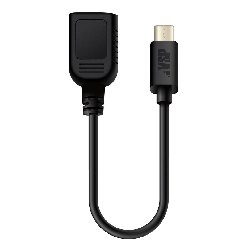 Переходник micro usb - usb Brozo OTG 0.15 м черный