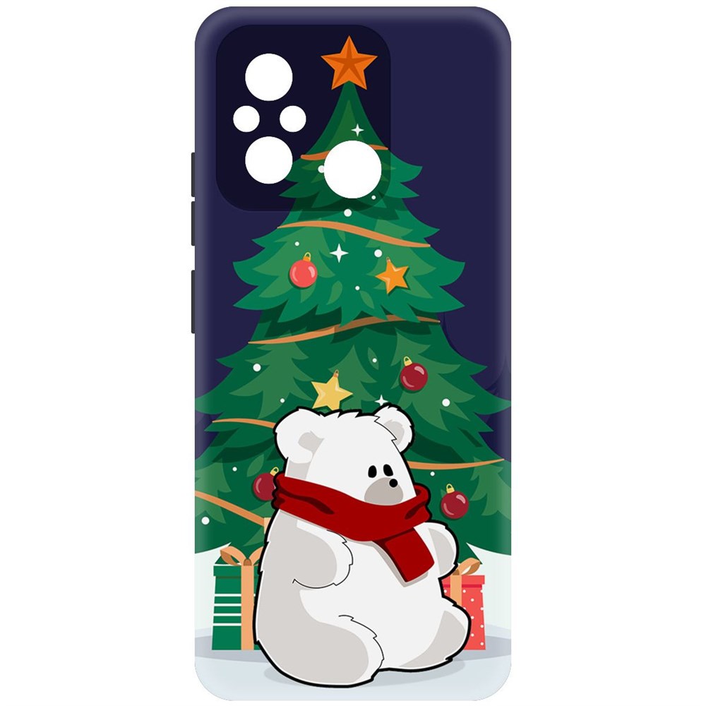 

Чехол-накладка Софт Медвежонок для Xiaomi Redmi 12C, Черный