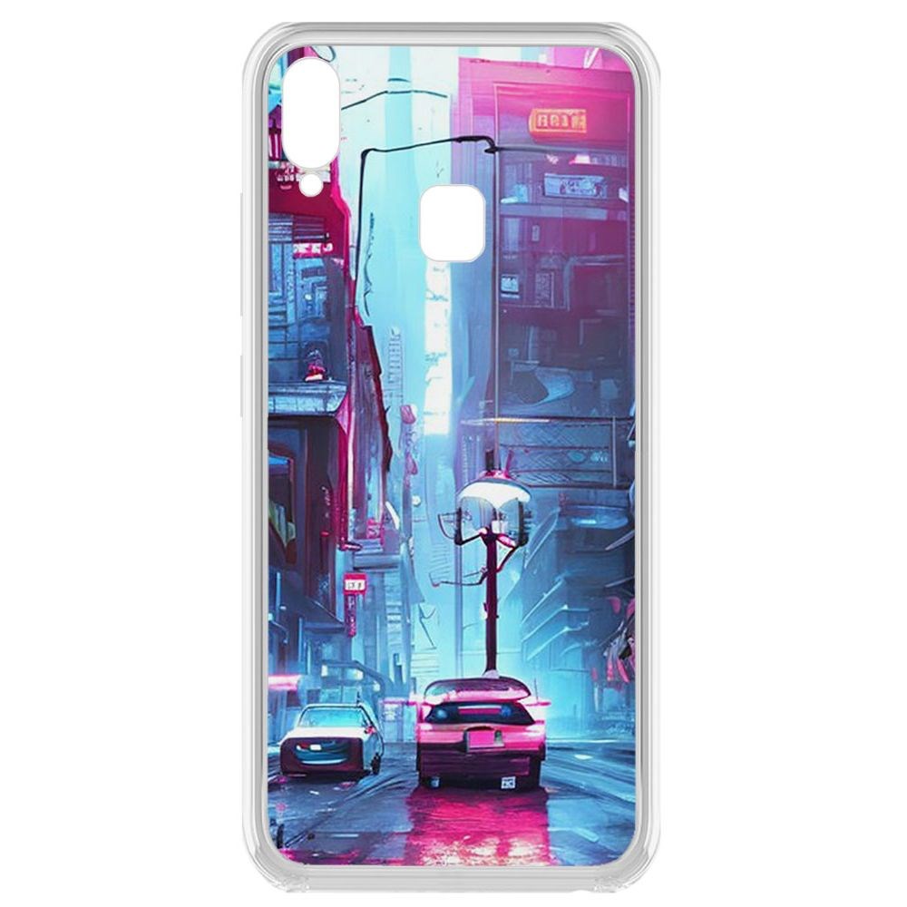 

Чехол-накладка Krutoff Clear Case Киберпанк Улица для Vivo Y91, Прозрачный