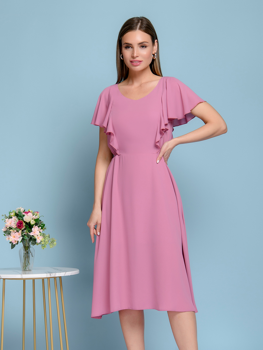 

Платье женское 1001dress 102684 розовое 52 RU, Розовый, 102684
