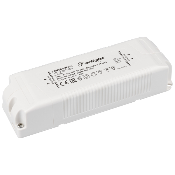 

Блок питания ARJ-KE571050 (60W, 1050mA, PFC) (ARL, IP20 Пластик) Arlight