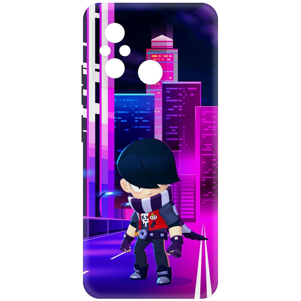 

Чехол-накладка Софт Brawl Stars - Эдгар для Xiaomi Redmi 12C, Черный