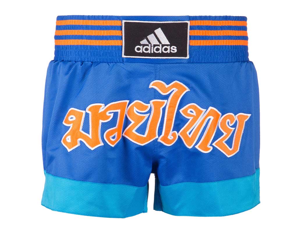 Шорты для тайского бокса Thai Boxing Short Sublimated сине-оранжевые (размер L)