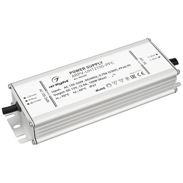 фото Блок питания arpv-uh12150-pfc (12v, 12.5a, 150w) (arl, ip67 металл) arlight