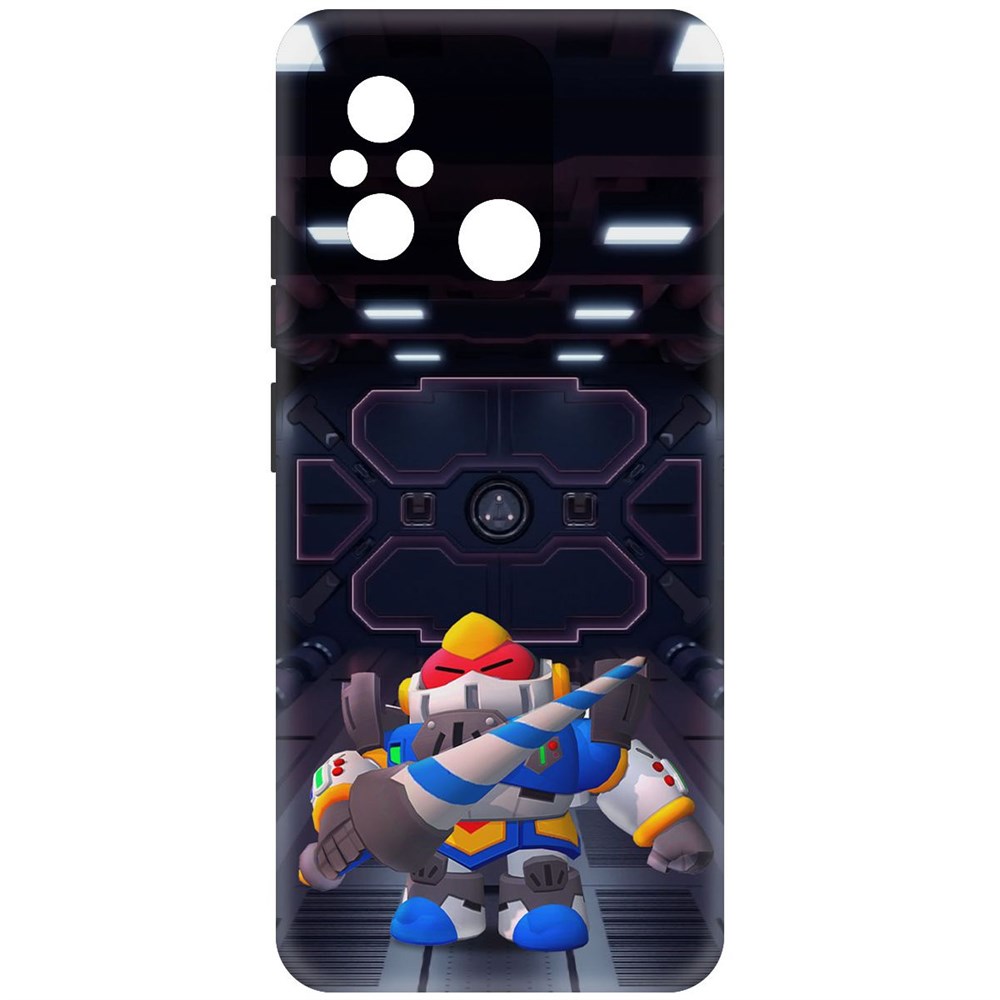 

Чехол-накладка Софт Brawl Stars - Паладин Вольт-Меха для Xiaomi Redmi 12C, Черный