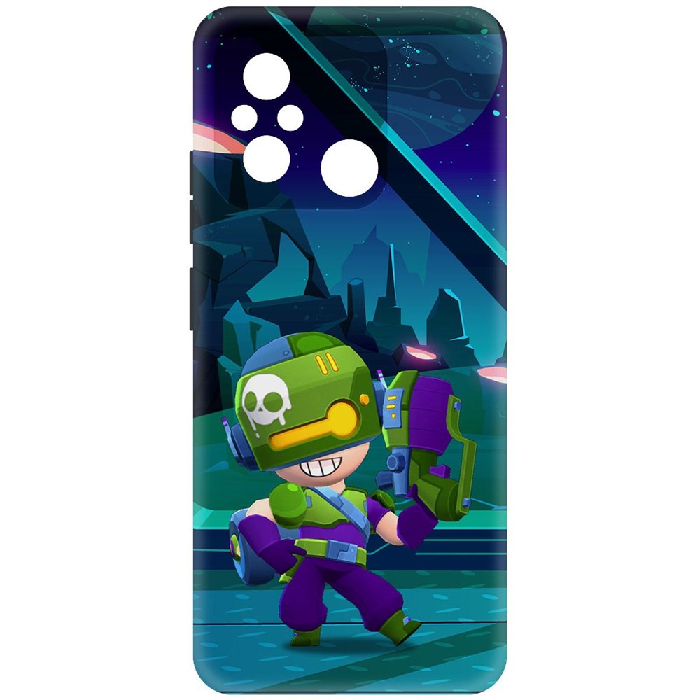 

Чехол-накладка Софт Brawl Stars - Контрабандистка Пенни для Xiaomi Redmi 12C, Черный