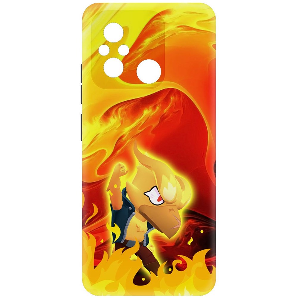 

Чехол-накладка Софт Brawl Stars - Ворон-Феникс для Xiaomi Redmi 12C, Черный