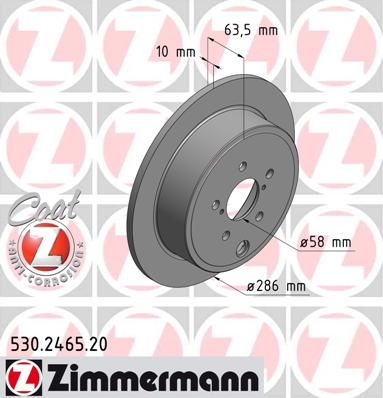 

Тормозной диск ZIMMERMANN 530.2465.20