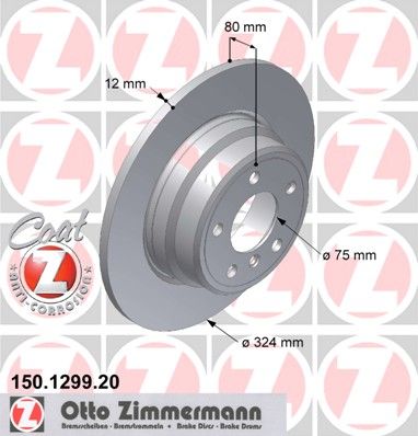 

Тормозной диск ZIMMERMANN 150.1299.20