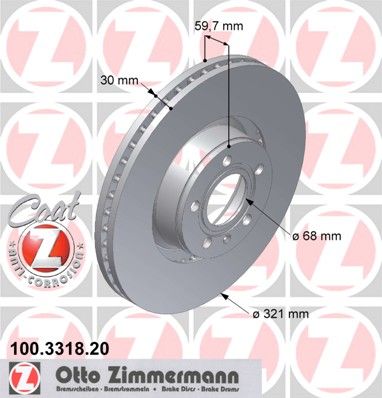 

Тормозной диск ZIMMERMANN 100.3318.20