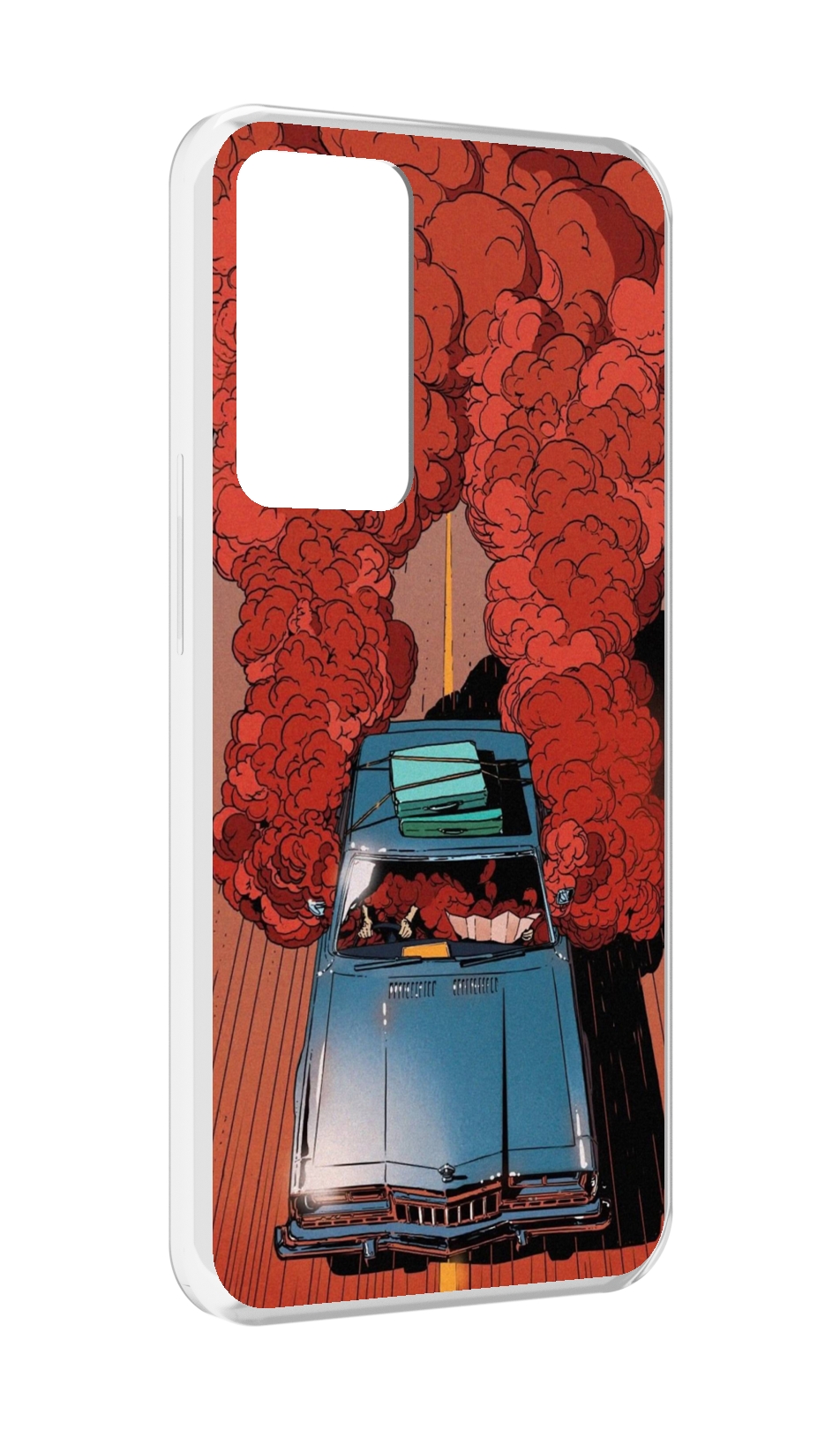 

Чехол MyPads машина мчится с дымком для OPPO Reno 8 Lite, Прозрачный, Tocco