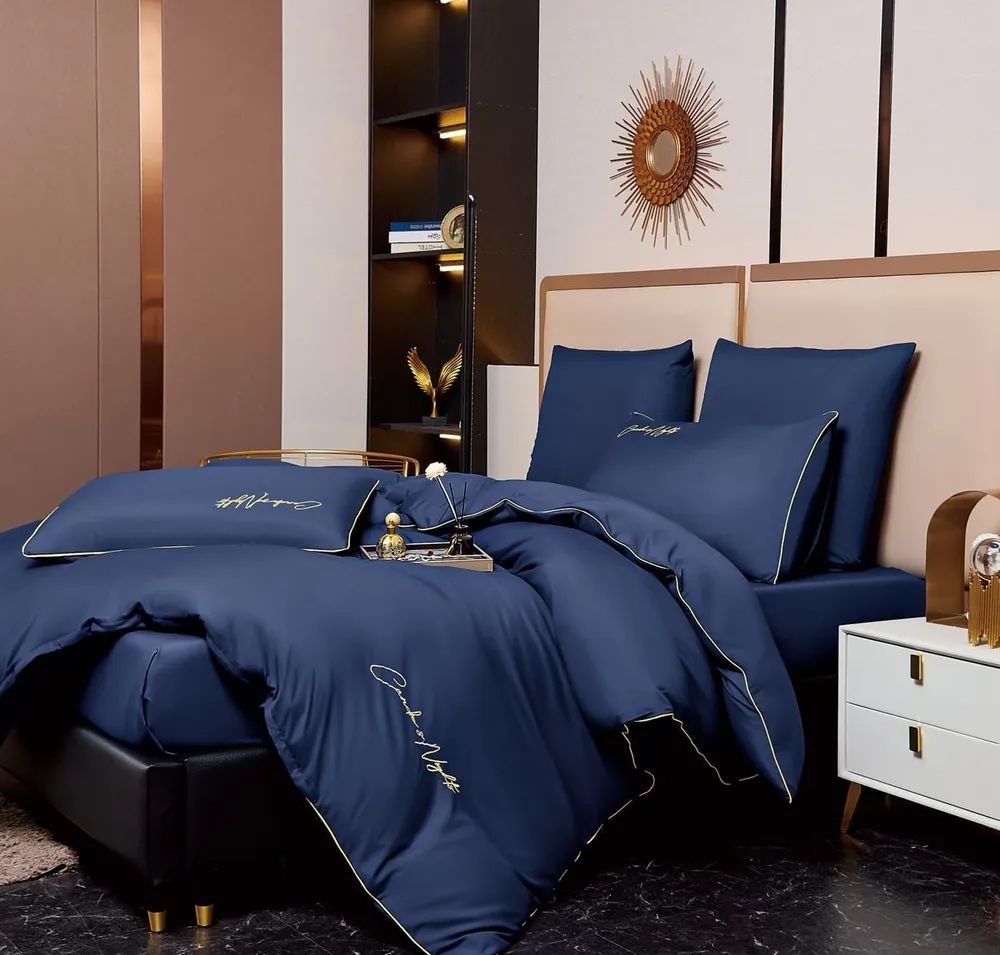 

Комплект постельного белья CANDIES Сатин-жатка 2-хспальный наволочки 70x70 Синий, Комплект постельного белья CANDIES Сатин-жатка 2-хспальный наволочки 70x70