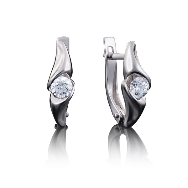 

Серьги из белого золота с бриллиантом PLATINA jewelry 02-3888-00-101-1120-30, 02-3888-00-101-1120-30