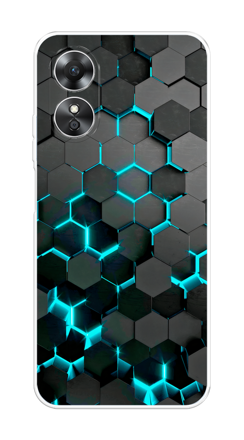 

Чехол Awog на Oppo A17 "Соты бирюзовые", Черный;бирюзовый;синий, 2512050-1