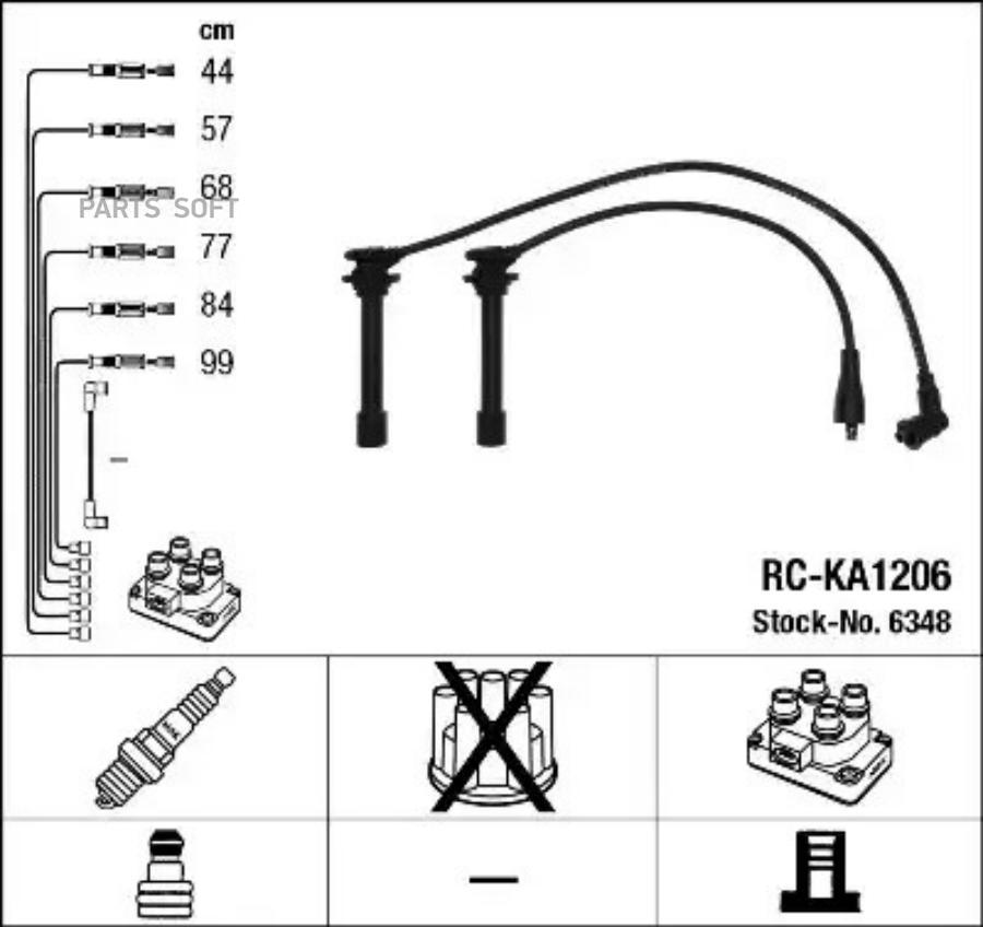 

NGK-NTK Комплект в/в проводов RC-KA1206