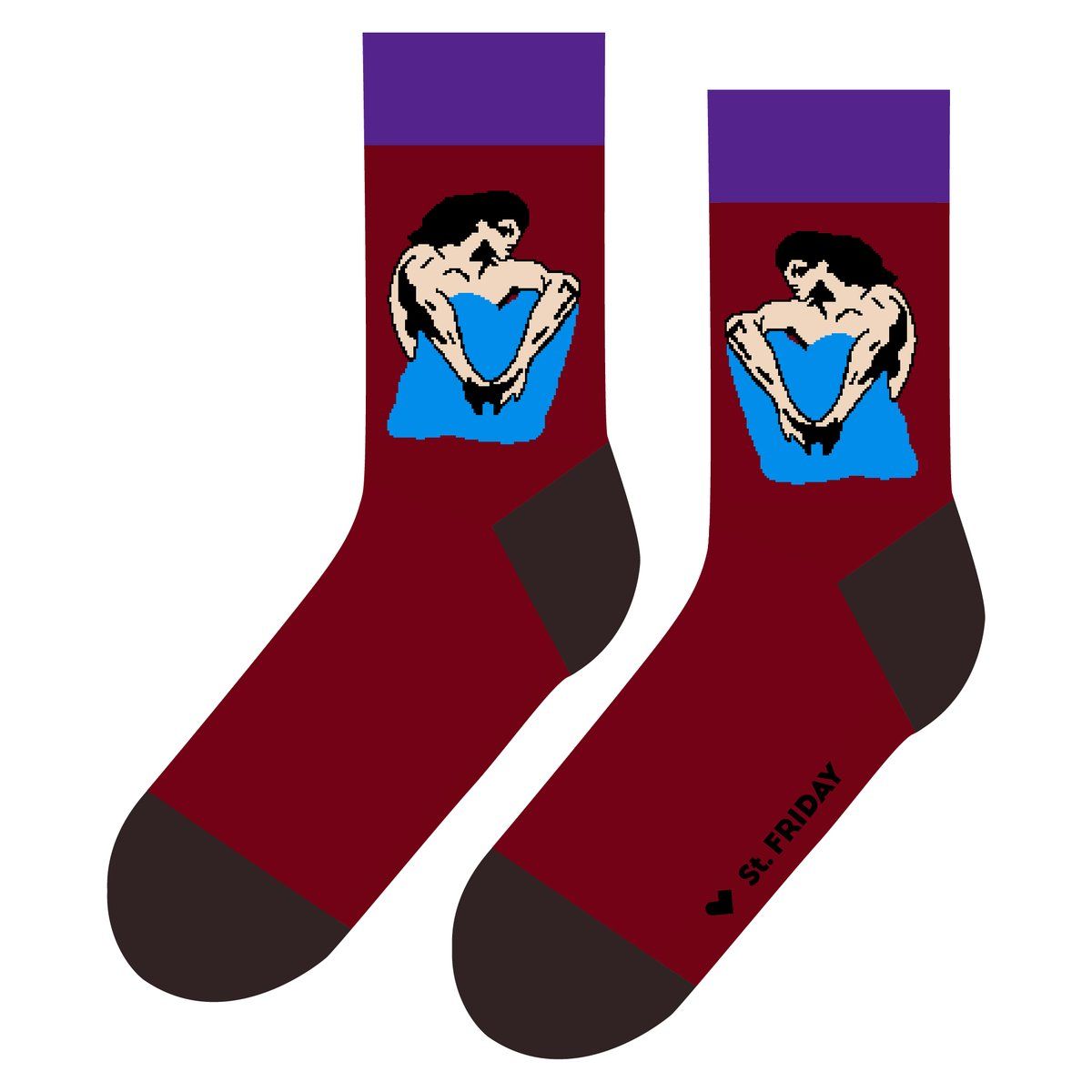 

Носки мужские St. Friday Socks tr0806 разноцветные 34, Бордовый, tr0806