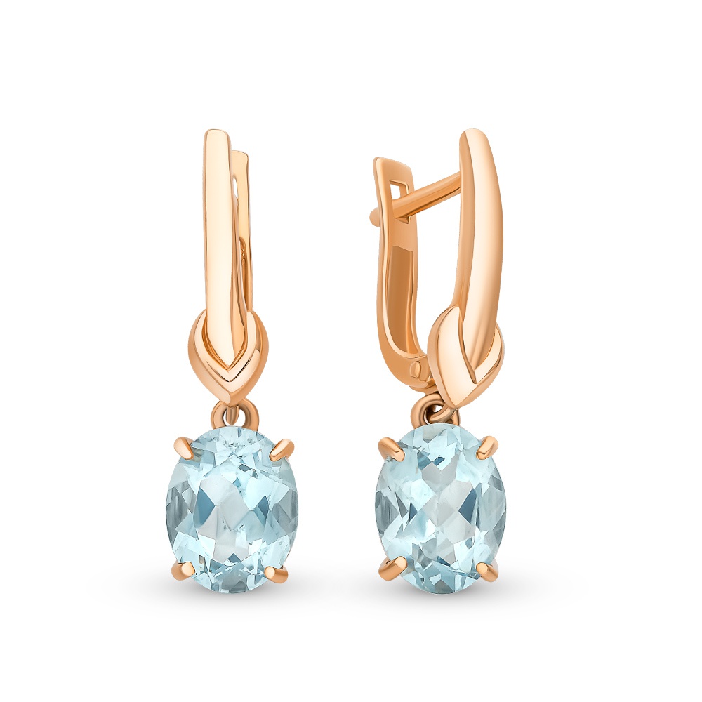 

Серьги из красного золота с топазом 585Gold 202007884, 202007884