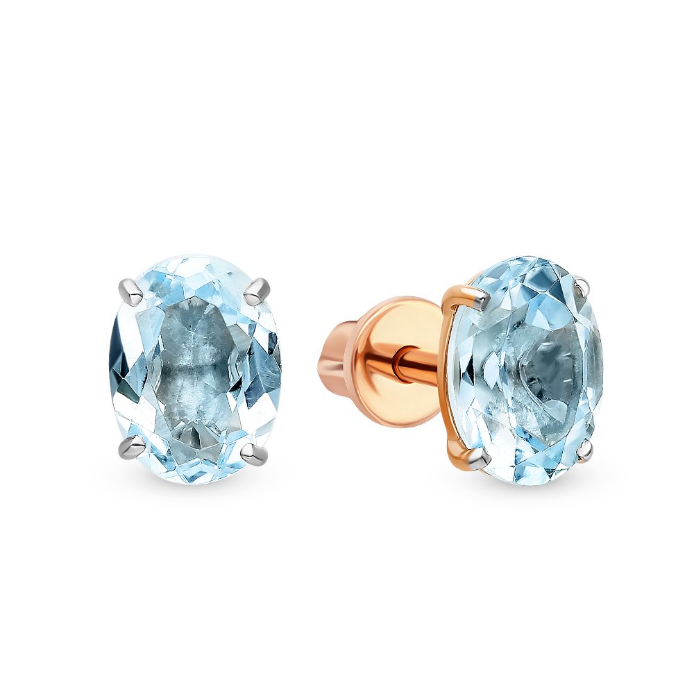 

Серьги из красного золота с топазом 585Gold 102006822, 102006822