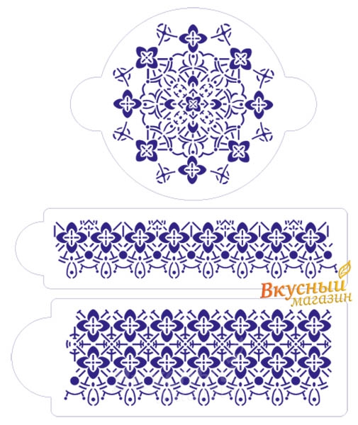 фото Трафарет для мастики/марципана викторианский орнамент набор к077 nobrand