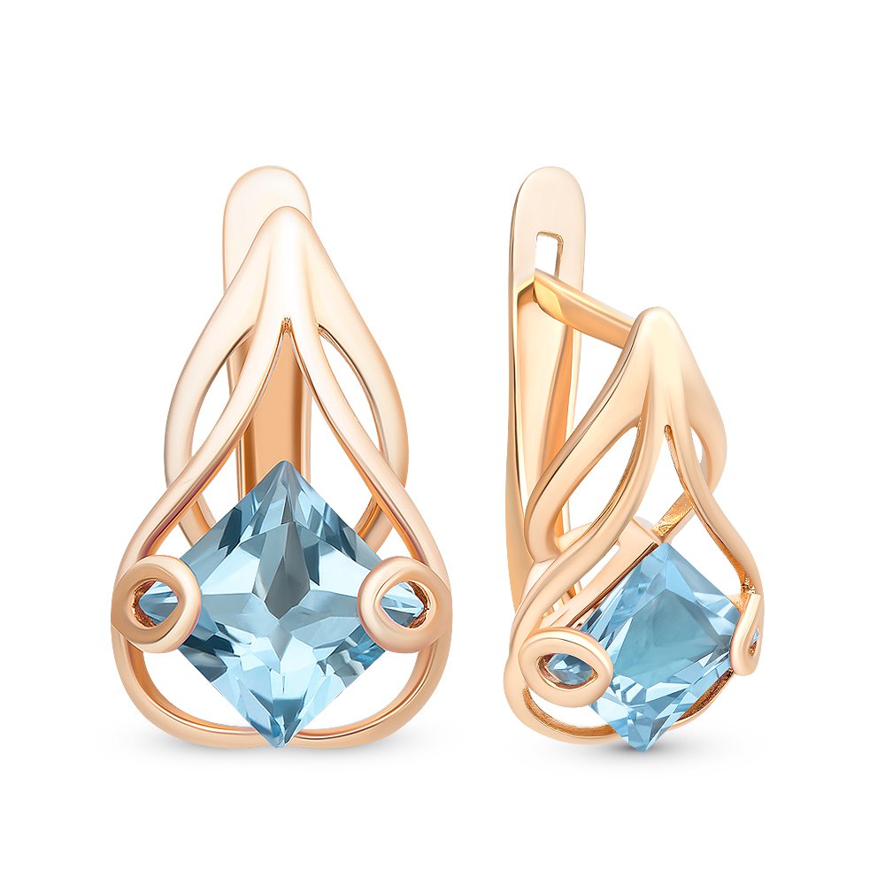 

Серьги из красного золота с топазом 585Gold 202007290, 202007290