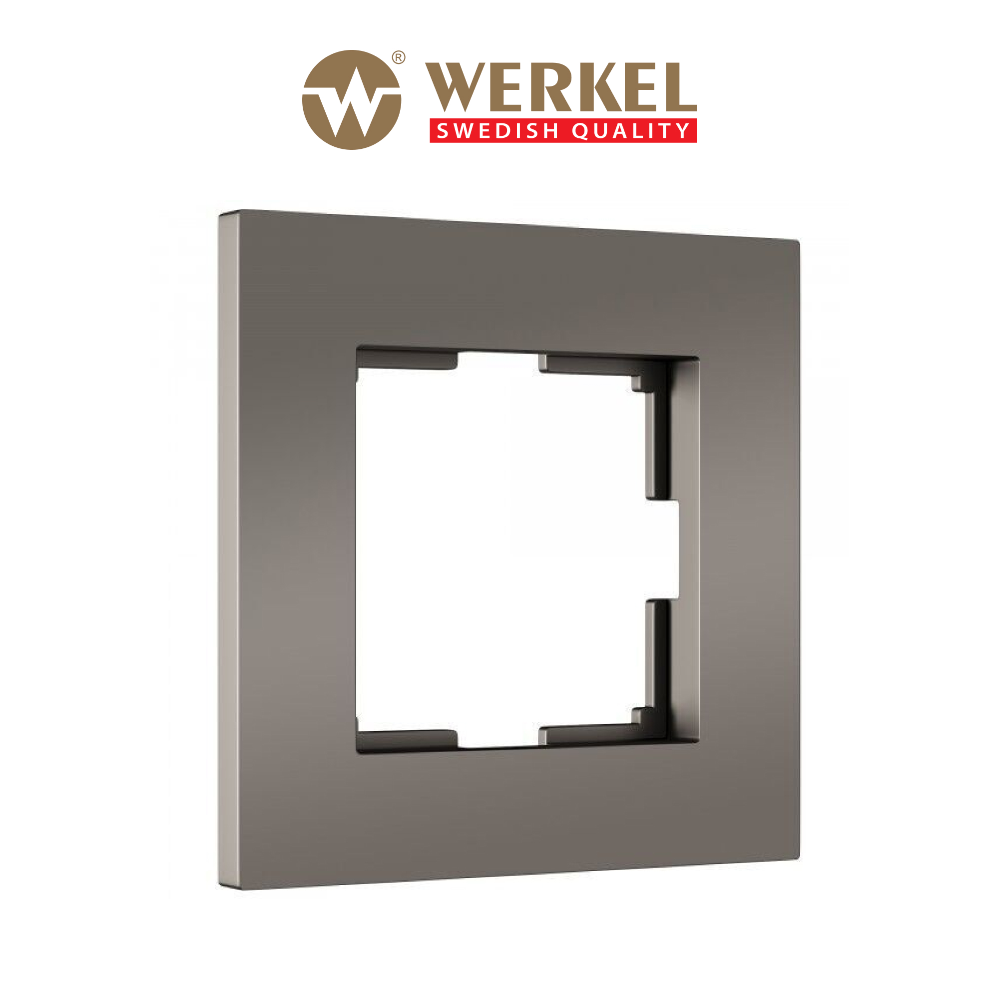 Рамка из пластика на 1 пост для розетки, выключателя Werkel Slab W0012963 бронза матовый