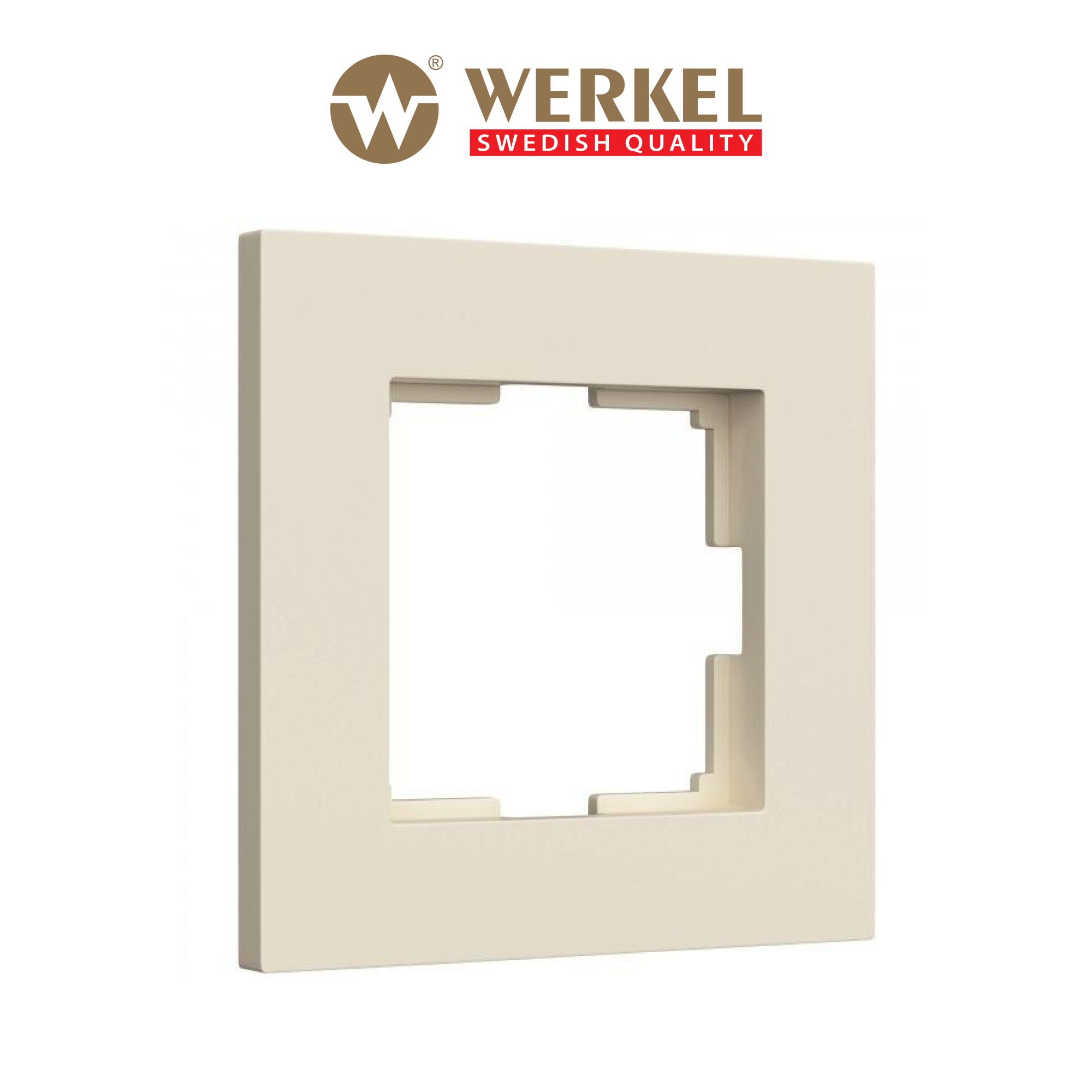

Рамка из пластика на 1 пост для розетки, выключателя Werkel Slab W0012962 айвори матовый, Бежевый, Slab
