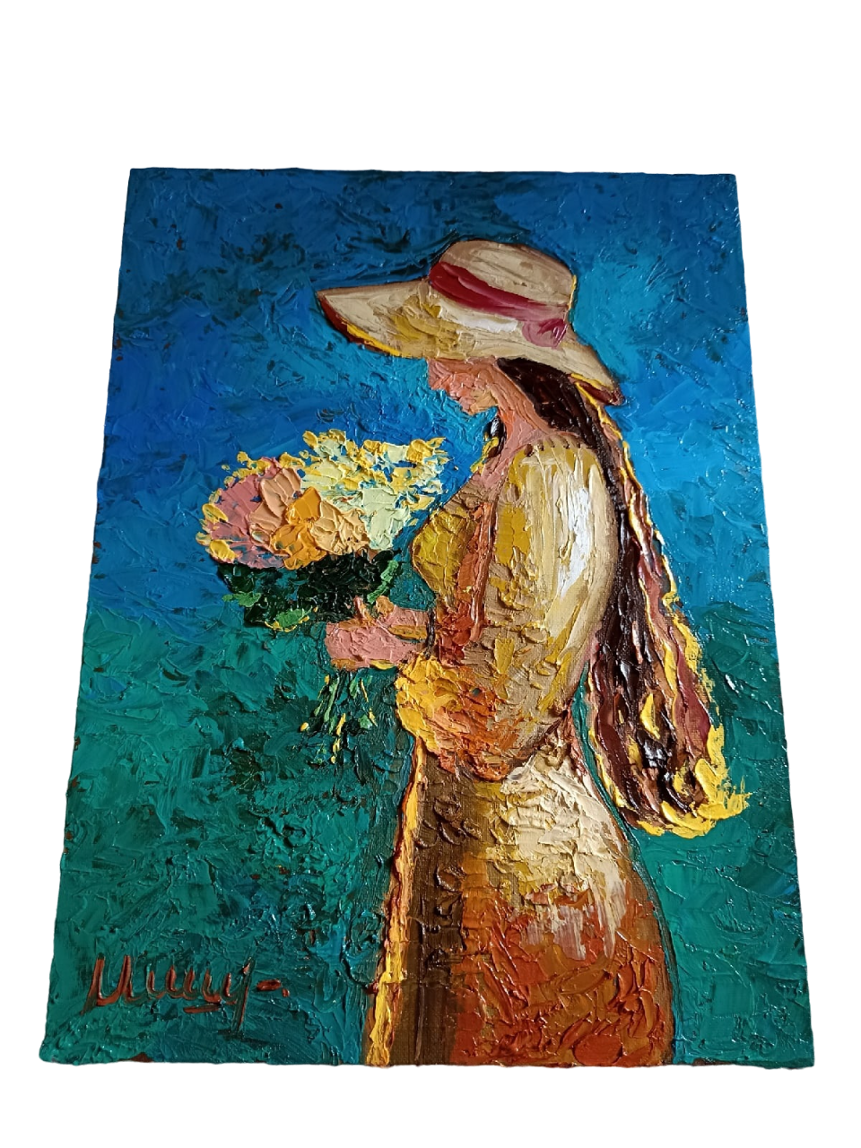 

Картина, Девушка в шляпе , Маргарита Мишарева, 40х30 см без рамы