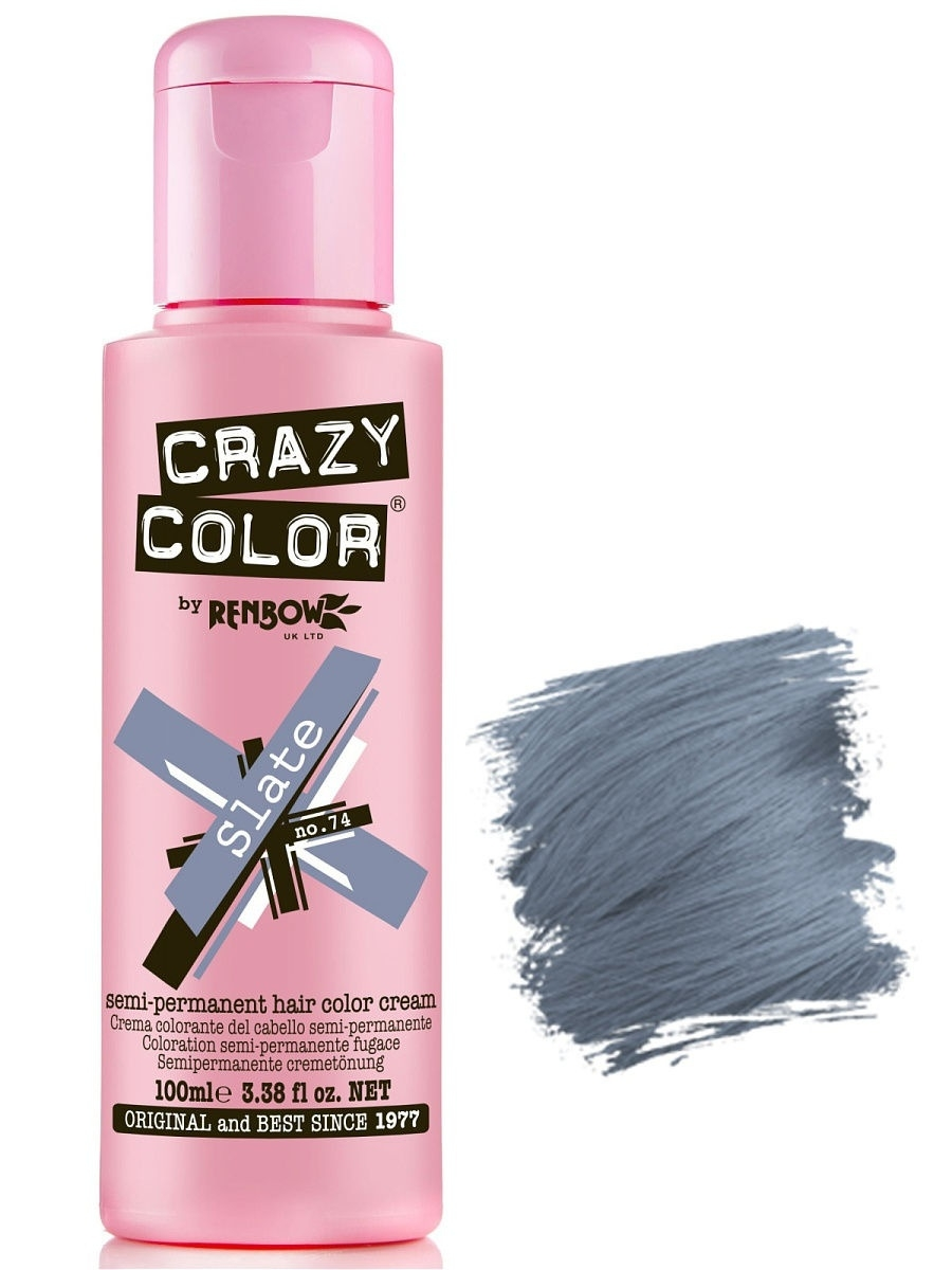 

Краска для волос CRAZY COLOR 74, синевато-серый , 100 мл (Цв: Slate)