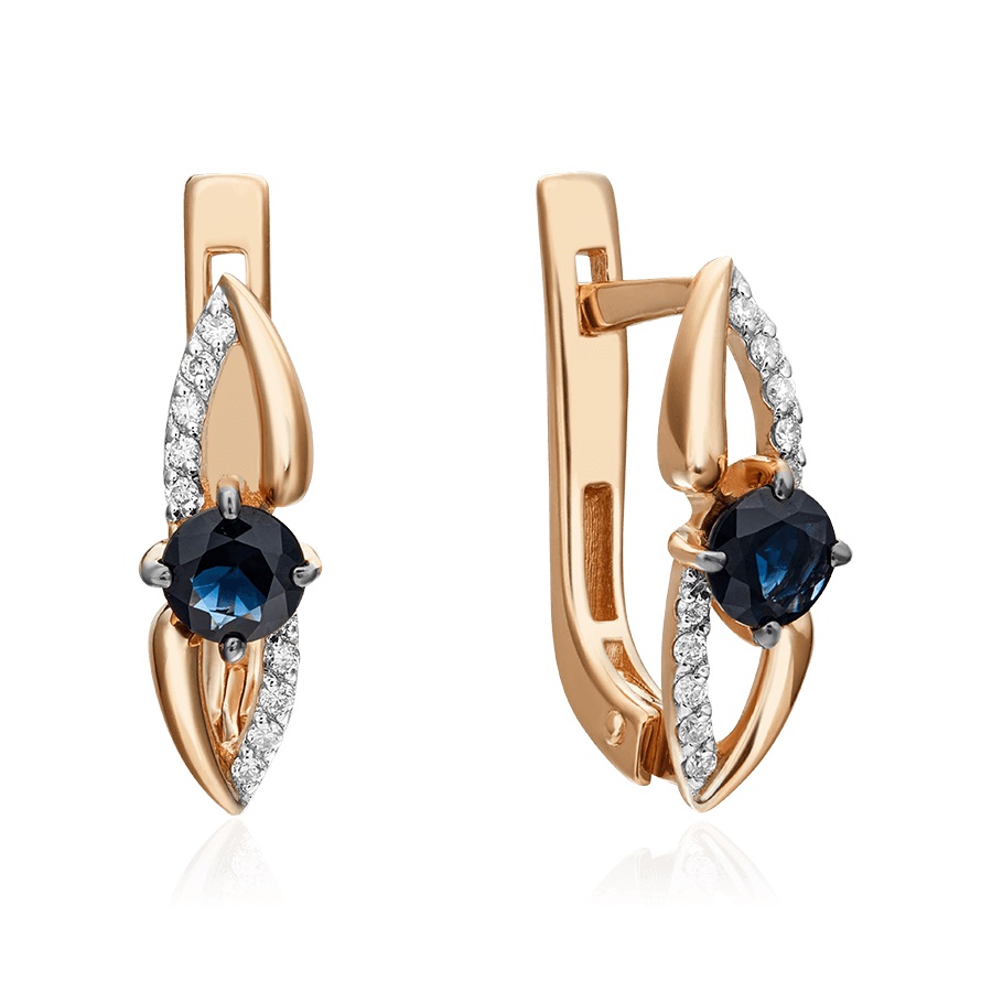 

Серьги из красного золота с сапфиром, бриллиантом PLATINA jewelry 02-0961-00-105-1110-30, 02-0961-00-105-1110-30