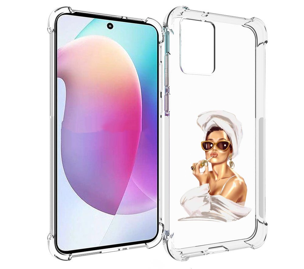 

Чехол MyPads Девушка-утром женский для Motorola Edge 30 Neo, Прозрачный, Tocco