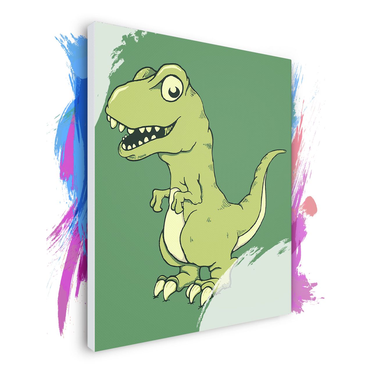 Картина по номерам красиво красим динозавр мультяшный, 70 х 90 см