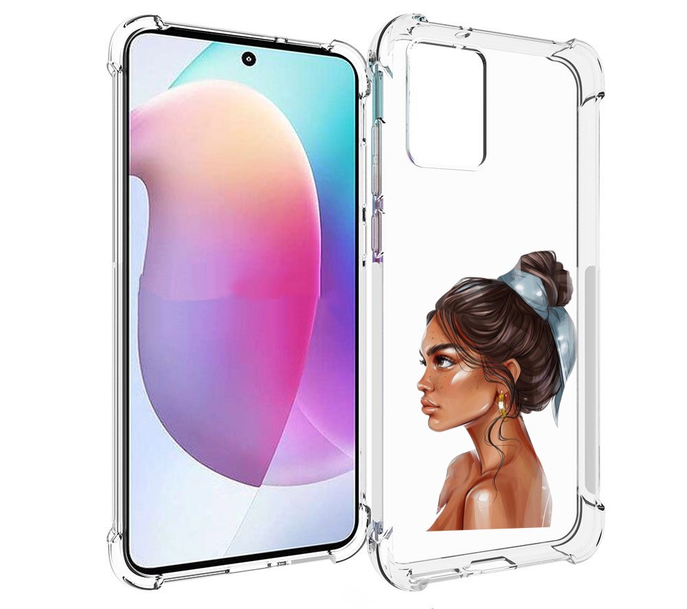 

Чехол MyPads Девушка-с-повязкой женский для Motorola Edge 30 Neo, Прозрачный, Tocco
