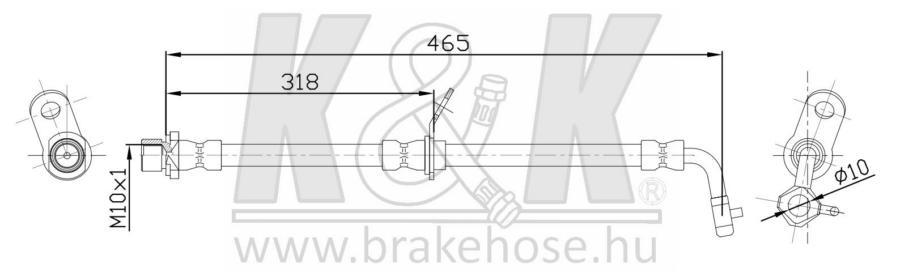 

Шланг Тормозной Задн Прав Toyota: Avensis 1.6 Vvti/1.8 Vvti/2.0 Vvti 00- K&K арт. FT1414