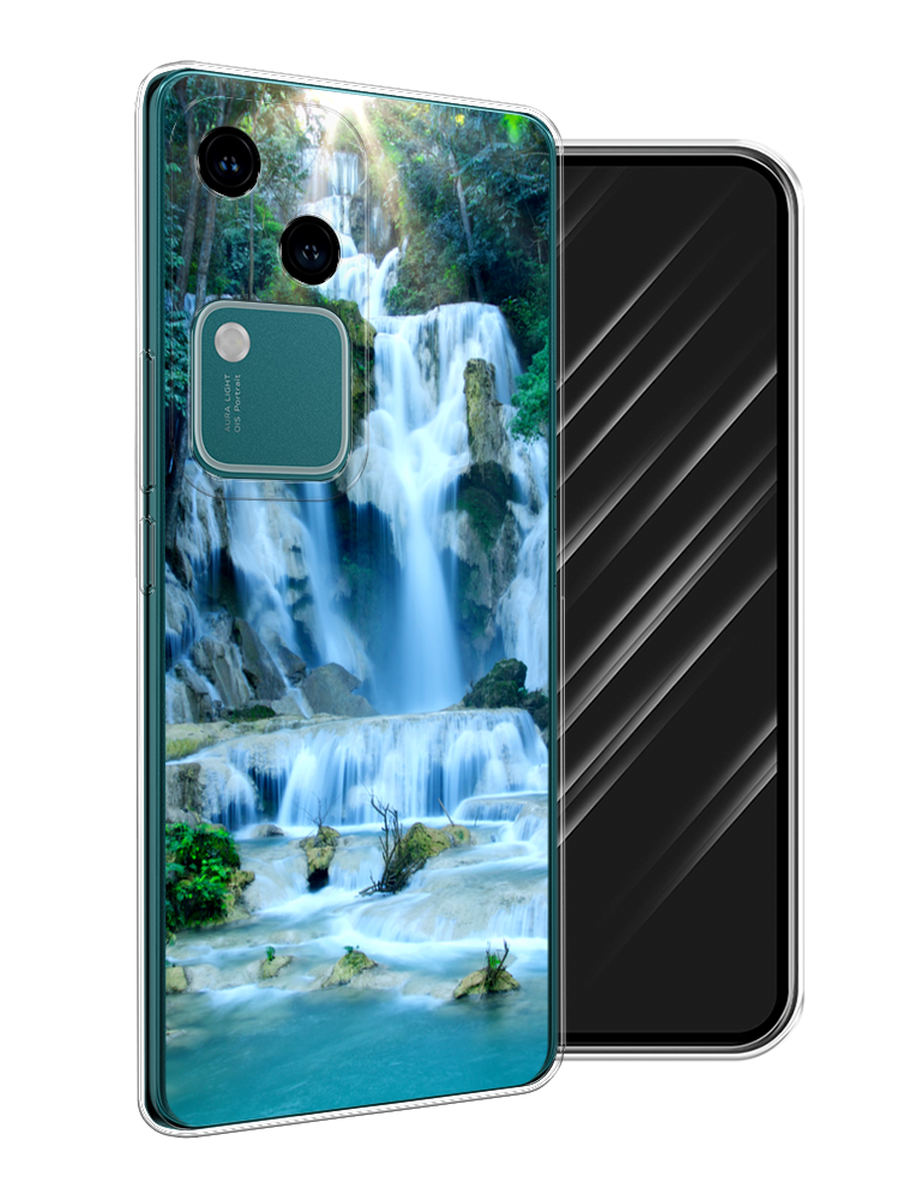 

Чехол Awog на Vivo V30/S18 "Водопад 8", Голубой;зеленый, 2610250-1