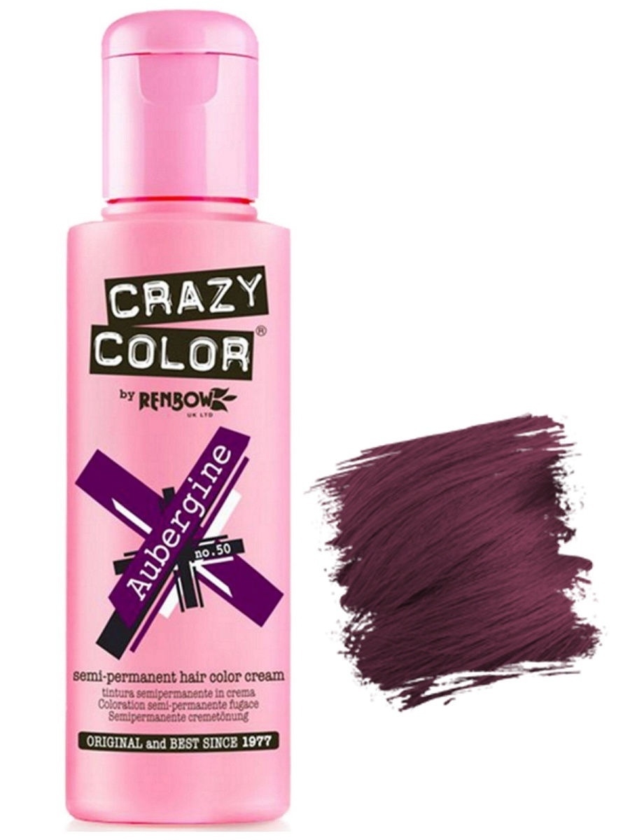

Краска для волос CRAZY COLOR 50, баклажановый, 100 мл (Цв: Aubergine)