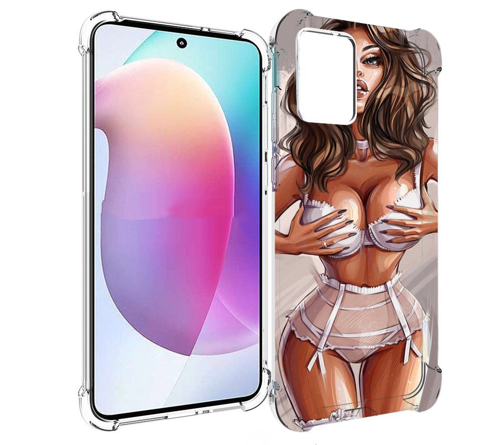 

Чехол MyPads Девушка-в-кружевном для Motorola Edge 30 Neo, Прозрачный, Tocco