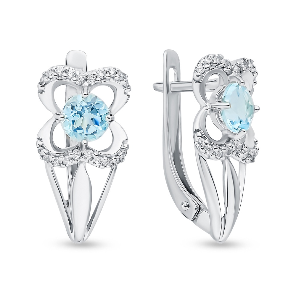

Серьги из серебра с топазом 585Gold 702008343, 702008343