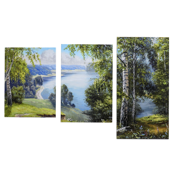 

Картина модульная на подрамнике Березки 99x65 см.(33х45, 33х50, 33х65)